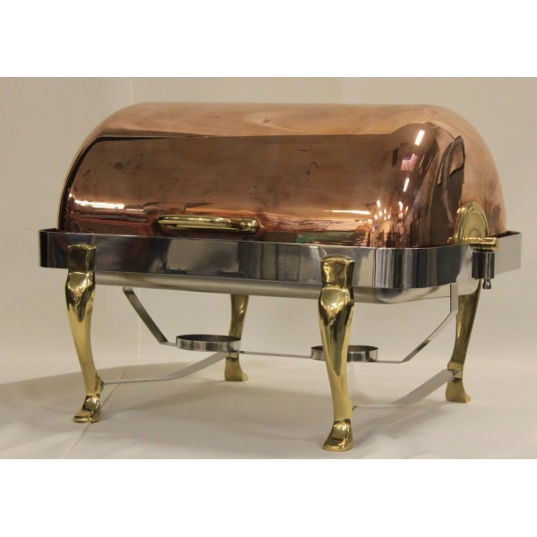 Roll Top Copper Chafing Dish