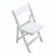 White Wood Chair Padded