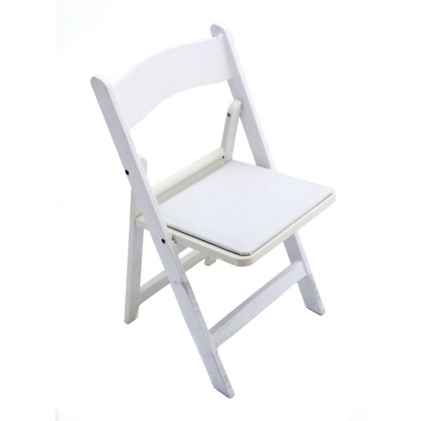 White Wood Chair Padded